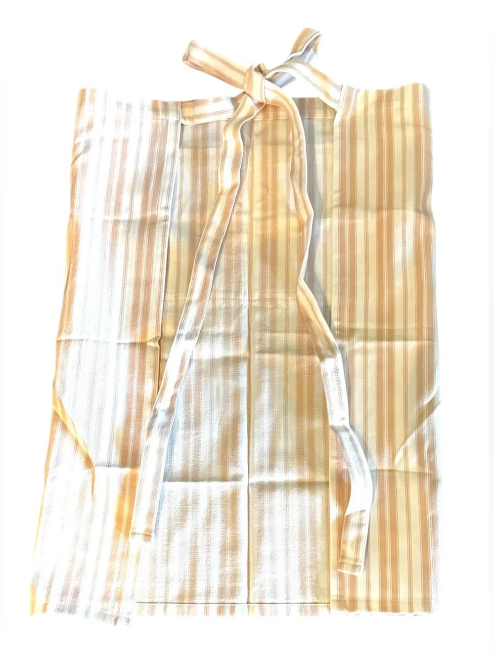NWOT Williams Sonoma waist apron one size tie pink ticking stripe gardener chef